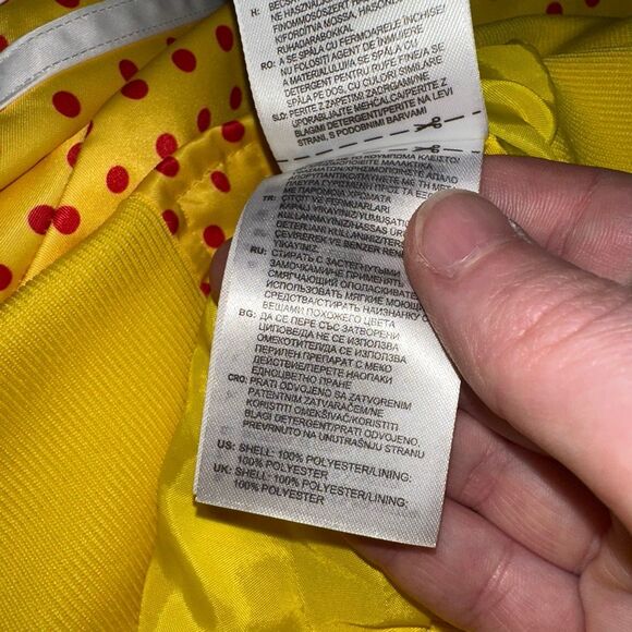 Adidas x Pharrell Williams XS Yellow Red Polka Dot Zipper Close Track Jacket EUC - Picture 7 of 12